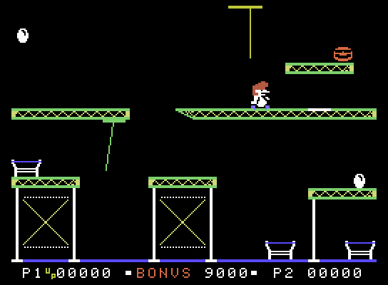 Sammy Lightfoot ColecoVision Screenshot: Almost to the top platform of this level!