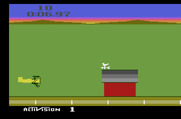 Barnstorming for Atari 2600 - Game start; fly through the barns!
