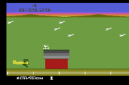 Barnstorming for Atari 2600 - About to successfully fly through a barn...