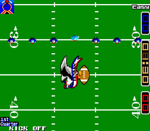 Gridiron Fight Arcade Screenshot: Kick off.