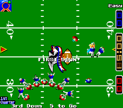 Gridiron Fight Arcade Screenshot: First down successful!