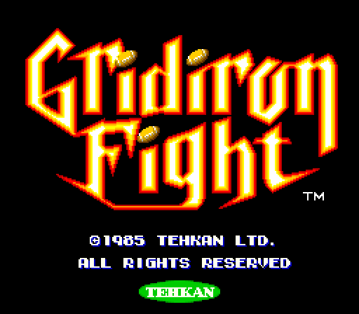 Gridiron Fight Arcade Screenshot: Title screen.