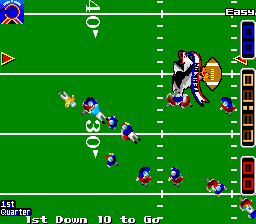 Gridiron Fight Arcade Screenshot: 1st down 10 to go...