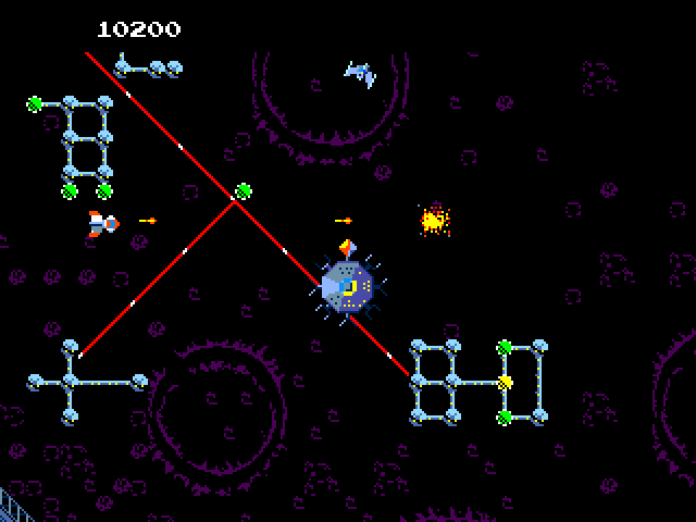 Cerberus Arcade Screenshot: Blasting opponents...