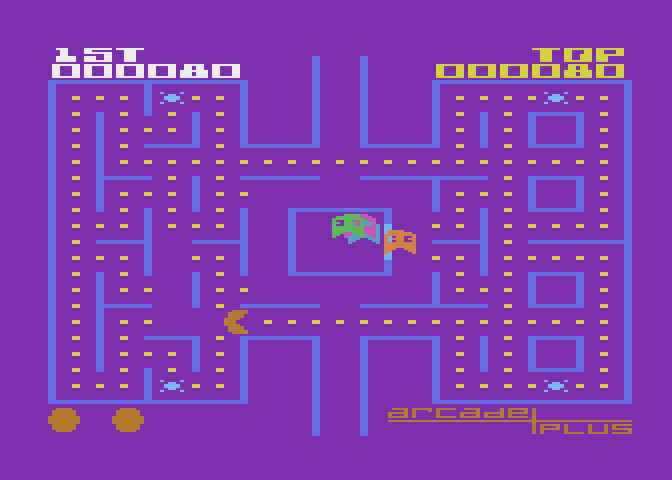 Ghost Hunter Atari 8-bit Screenshot: Game start.