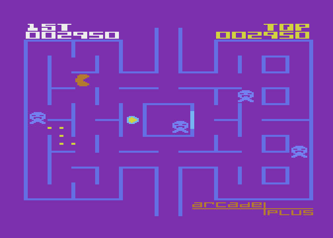 Ghost Hunter Atari 8-bit Screenshot: Only a few dots left!