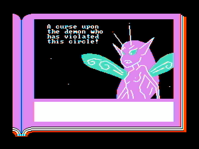 ZorkQuest: The Crystal of Doom IBM PC/Compatibles Screenshot: Uh oh, Ryker is now cursed!
