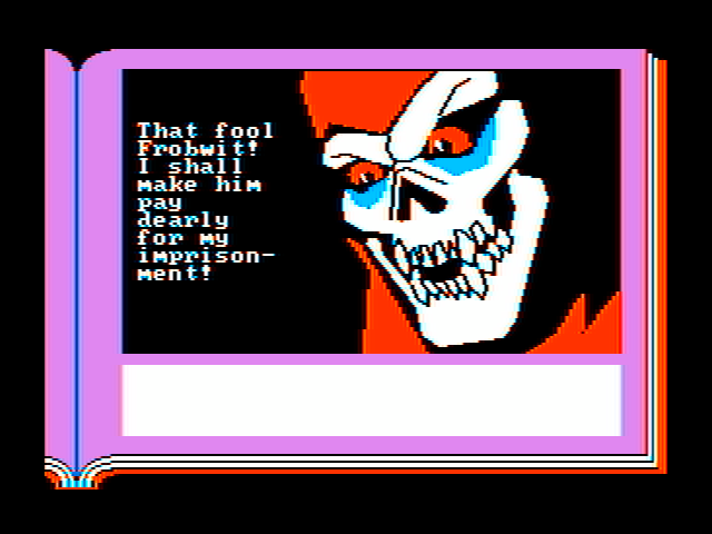 ZorkQuest: The Crystal of Doom IBM PC/Compatibles Screenshot: This guy might be evil...