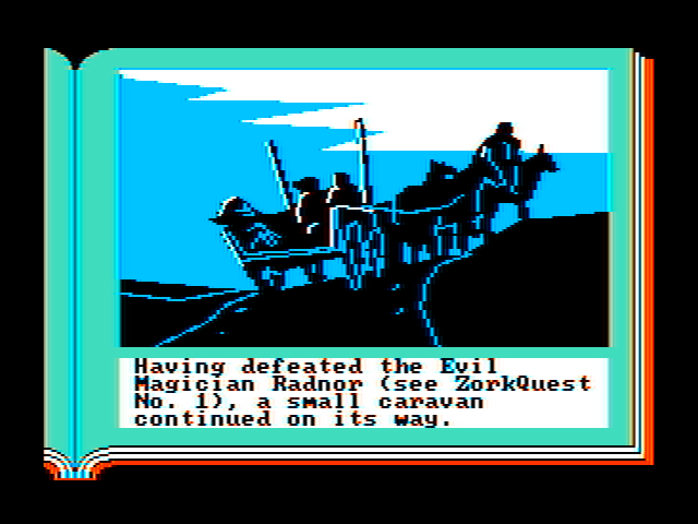 ZorkQuest: The Crystal of Doom IBM PC/Compatibles Screenshot: Our caravan continues on its way.