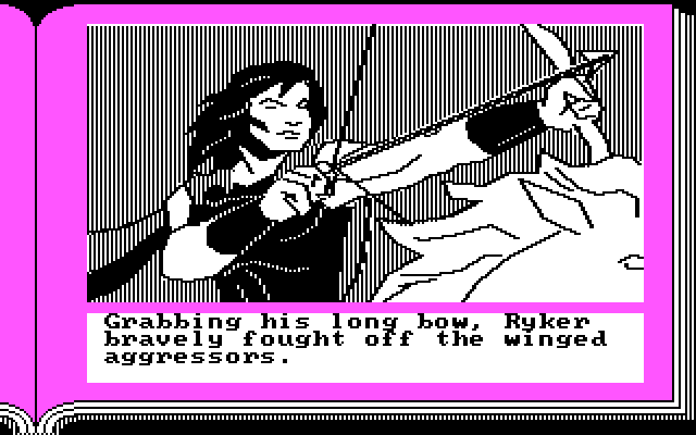 ZorkQuest: The Crystal of Doom IBM PC/Compatibles Screenshot: Ryker fights back...