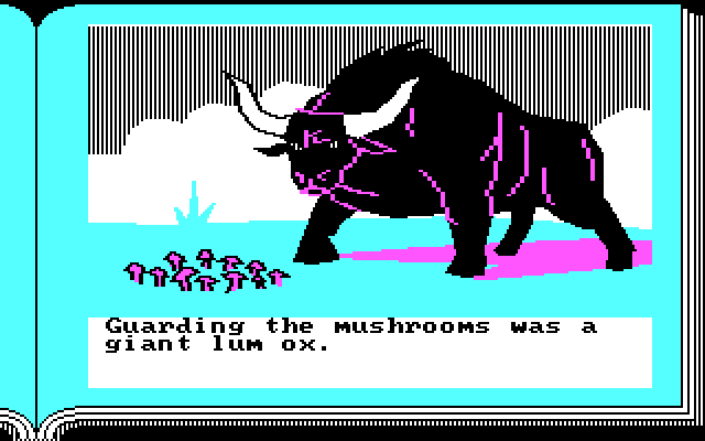 ZorkQuest: The Crystal of Doom IBM PC/Compatibles Screenshot: A giant lum ox!