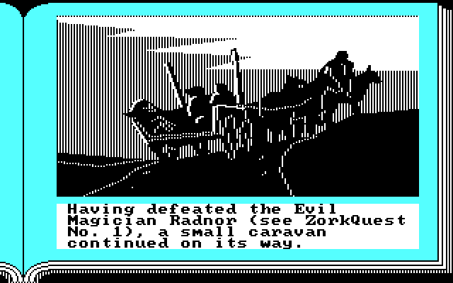 ZorkQuest: The Crystal of Doom IBM PC/Compatibles Screenshot: The caravan continues on...