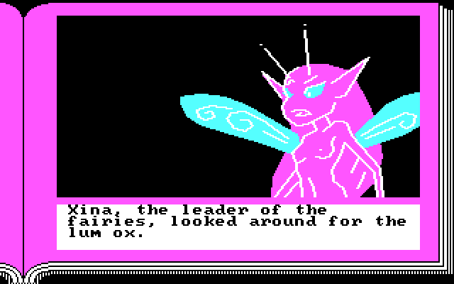 ZorkQuest: The Crystal of Doom IBM PC/Compatibles Screenshot: Xina speaks.
