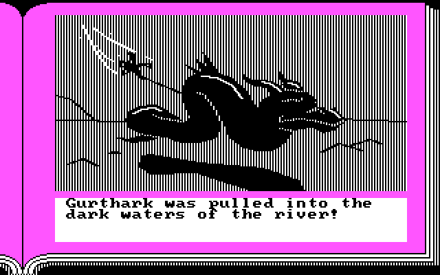 ZorkQuest: The Crystal of Doom IBM PC/Compatibles Screenshot: It's a sea monster!