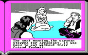 ZorkQuest: The Crystal of Doom for IBM PC/Compatibles - Stopping for breakfast.