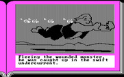 ZorkQuest: The Crystal of Doom for IBM PC/Compatibles - Fleeing a see monster.
