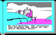 ZorkQuest: The Crystal of Doom for IBM PC/Compatibles - Reached the Borphee River.