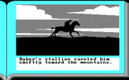 ZorkQuest: The Crystal of Doom for IBM PC/Compatibles - Riding towards the mountains...