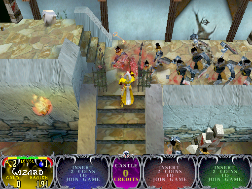 Gauntlet: Legends Arcade Screenshot: Narrow passages are tough as there is little room to run in...