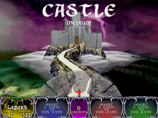Gauntlet: Legends Arcade Screenshot: Entering the castle...