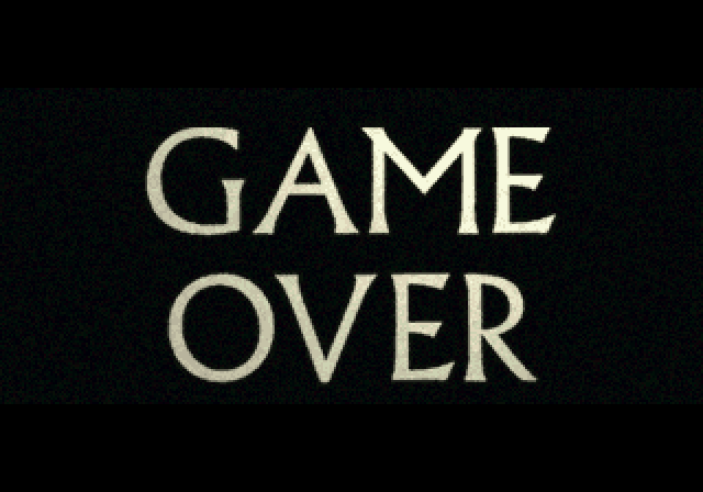 Daraku Tenshi: The Fallen Angels Arcade Screenshot: Game over.