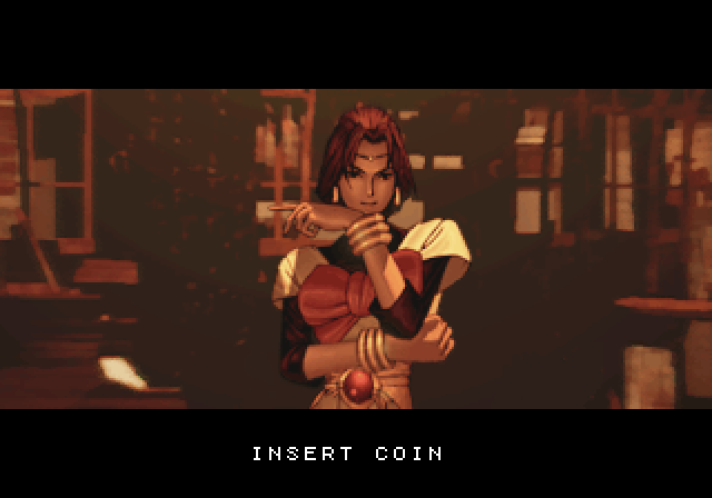 Daraku Tenshi: The Fallen Angels Arcade Screenshot: Game attract mode / introduction.