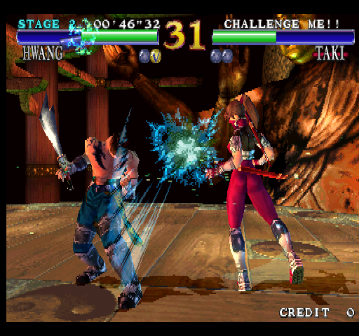 SoulCalibur Arcade Screenshot: Battle in progress...