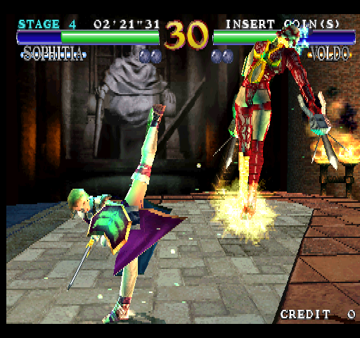 SoulCalibur Arcade Screenshot: Fighting Voldo...