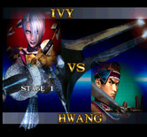 SoulCalibur for Arcade - First fight; Ivy vs. Hwang.