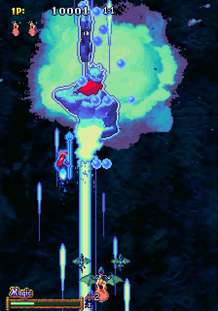 Dragon Blaze Arcade Screenshot: Boss for this level destroyed!
