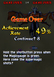Dragon Blaze for Arcade - Game over.