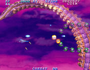 Salamander 2 for Arcade - Blasting enemies...
