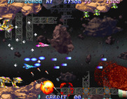 Salamander 2 for Arcade - The path is more open now...nearing the end of the level!