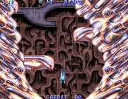 Salamander 2 for Arcade - Now to escape; the screen scrolls fast here!