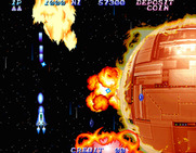 Salamander 2 for Arcade - Avoid the giant flames in this seciton.