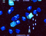 Salamander 2 for Arcade - These geometric shapes are essentially asteroids.