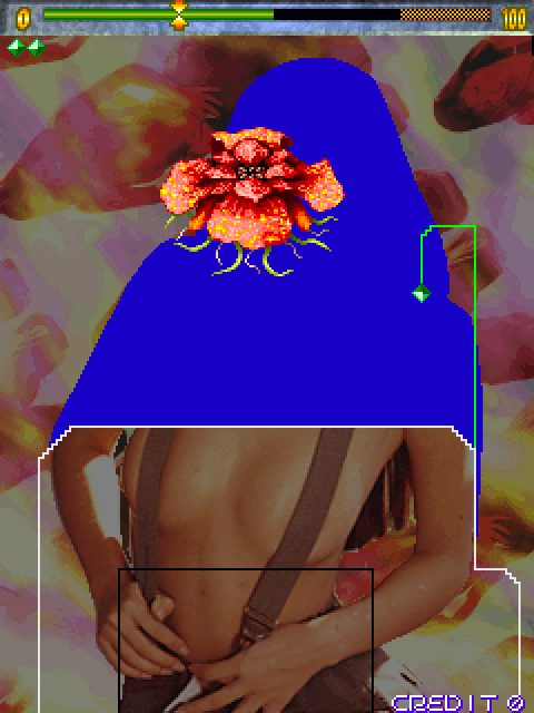 Gals Panic 3 Arcade Screenshot: Game start; drawing shapes...
