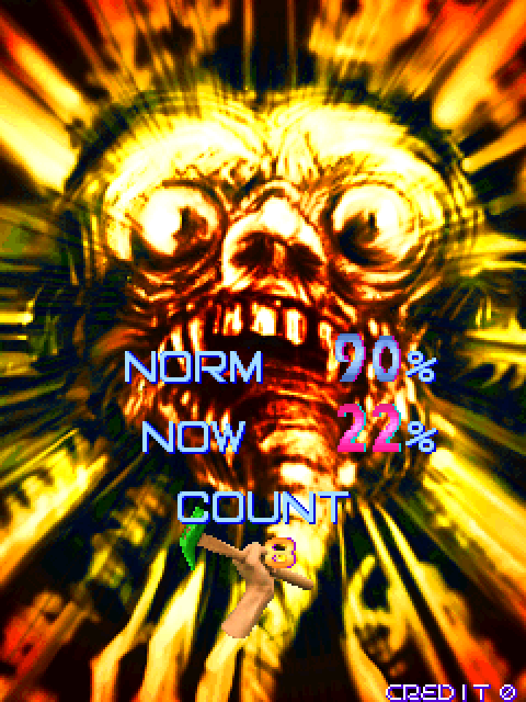 Gals Panic 3 Arcade Screenshot: Between level bonus screen.