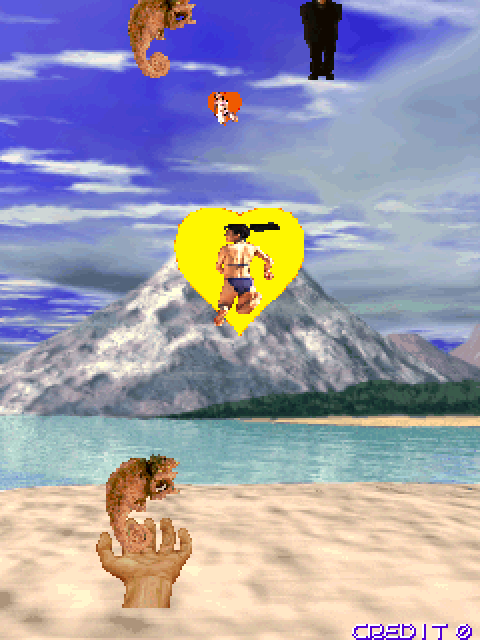 Gals Panic 3 Arcade Screenshot: Bonus game time again.