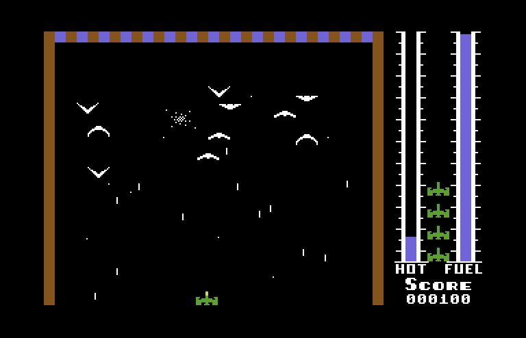 Threshold Commodore 64 Screenshot: Blasting opponents...