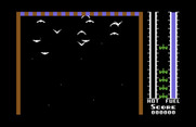 Threshold for Commodore 64 - Game start; my first ship launches on the right side of the screen.