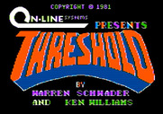 Threshold for Apple II - Title screen.