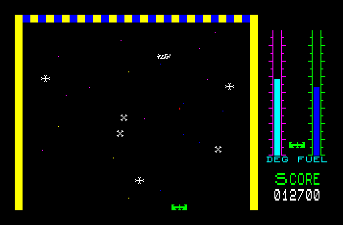 Threshold Thomson TO Screenshot: Don't crash into invaders when they are low on the screen.