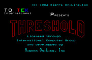 Threshold for Thomson TO - Title screen.