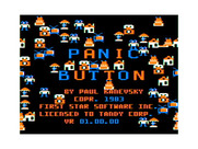 Panic Button for TRS-80 Color Computer - Title screen.