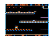 Panic Button for TRS-80 Color Computer - Game start; the conveyor belts are now in motion!