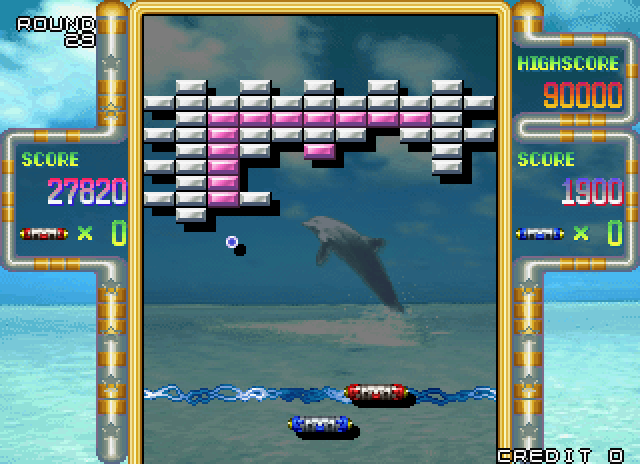 Arkanoid Returns Arcade Screenshot: On to round 29...