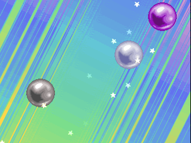 Super Puzzle Bobble Arcade Screenshot: Game introduction; some bubbles appear...