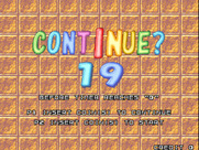 Super Puzzle Bobble for Arcade - Lost that round; continue the game?