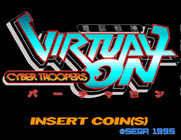 Virtual On: Cyber Troopers for Arcade - Title screen.